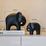 Nordic Style Elephant Resin Statue Ornaments, Home Decor Crafts, Office Desk Figurines Decoration, Bookcase Sculpture Gift - Image 2
