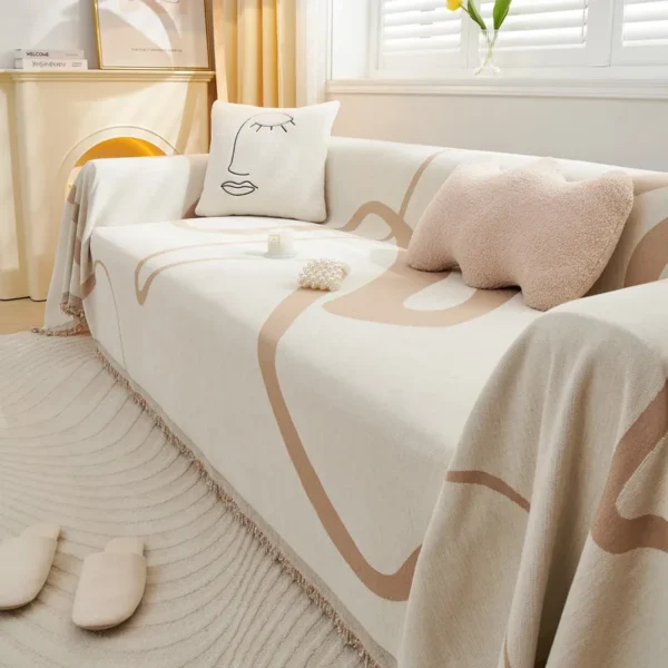 Nordic Tassel Knitted Blanket Solid Fringe Blanket For Bed Travel Sofa Shawl Throw Blanket Large Size Air Conditioner Blanket