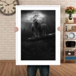 Forest Terror Under Moonlight Poster Art Wall Painting Abstract Canvas Painting Nordic Living Room Home Decor Wendigo Picture - Image 2
