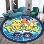 Pokemon Cartoon HD Printed Round Carpet Dropshipping Rug for Living Room Area Rug Large Pet Mat Soft Circle Rugs Room Carpet - Image 3