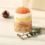 Scented Candle Cup Pumpkin Aroma Gift Jar 120g Orange Home Decoration Candle - Image 5