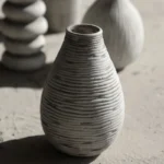 Vintage Ceramic Vase 20.8cm(8.2inch) ,Handmade Flower Vase For Home Decor, Farmhouse Style Table Centerpiece, Retro Vasen - Image 3