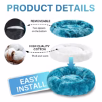 Super Pet King Dog Bed Zip Sofa Removable Dog Sleeping Bed Washable Donut Calming Long Plush Dog Beds XXL Detachable Dog House - Image 5