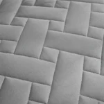 3pcs Quilted Bedspread Set Geometric Grid Pattern,Soft Polyester Thick Bed Cover wuth Pillowcase,Plain US Queen 264*230cm - Image 3