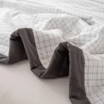 Japanese-style Plaid Spring Summer Quilt 100% Cotton Soft Skin-friendly Queen Quilts Breathable Double Blanket Summer Duvet Thin - Image 5