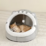 Cozy Cotton Cat Cave: Warm Pet Bed for Cats & Small Dogs - Image 4