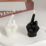 Funny Middle Finger Scented Candle Creative Candle Soy Wax Long Lasting Candle Aromatherapy Hand Gesture Candle for Home - Image 4