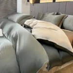 Oasin Luxury satin rayon bedding set four-piece set summer solid duvet cover bed sheet and pillowcase twin full queen king size - Image 2