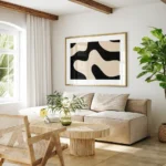 Modern Abstract Line Beige Black Minimalist Posters Prints Canvas Painting Wall Art Pictures Living Room Home Decoration - Image 2