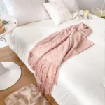 Nordic style shawl tassel hand - knitted blanket - - Sofa/Nap/Air-Condition Use - Summer Leisure Blanket - King /Queen Size - Image 6