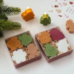 1set Christmas Aromatherapy Candle Cartoon Gingerbread Man Santa Claus Candle For Festival Party Decor Freesia Aroma Candle Gift