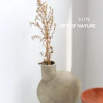 Wabi-sabi Style Pure Handmade Pottery Abstract Geometric Flower Utensils Modern Minimalist Art Vase Ornaments B&B Model Room - Image 6