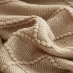 Cozy Khaki Knitted Blanket with Stylish Tassels for All Seasons - Image 3