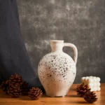 Retro And Nostalgic Handmade Ceramic Vases ﻿Home Interior Decoration Flower Vase With Handle Vase For Dried Flowers