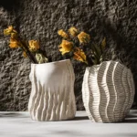 OasinRetro Ceramic Vase Hippocampus Figurines Boho Nordic Wabi-Sabi Decoration Accessories Home Tabletop Centerpiece Interior