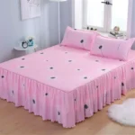 Stylish Single-piece Bed Circumference Skirt, Korean Version Bedspread & Coverlet, Fade-Resistant Design - Image 4