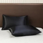 Satin Bed Sheet Sets for Summer Silky Smoooth Top Sheet with Pillowcase Single/Queen/King Ice Cooling Flat Bed Sheet Sets - Image 5