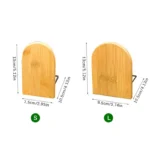 Nature Bamboo Desktop Organizer Bookends Book Ends Stand Holder Shelf Bookrack - Image 6