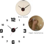 3D Creative Frameless DIY Wall Hanging Clock Wall Stickers Home Mute Digital Clock Living Room Office Wall Decoration - Image 5