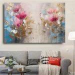 Abstract Flower Oil Paintings Printed on Canvas Flowers and Plants Posters and Prints for Living Room Decoration No Frame - Image 4