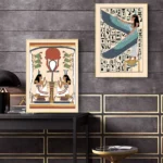 Ancient Egyptian Nordic Poster God Thoth Atum Seshat Pharaoh Tomb Wall Art Print Canvas Painting Decor Pictures For Living Room - Image 5
