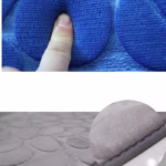 Set of 3 Bathroom Bath Mat Set Soft Non Slip 2PCS Cobblestone Mat Bathroom Rug Absorbent Shower Carpets Toilet Lid Cover Floor - Image 3