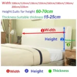 Warm Bed Headboard Cover Thickened Cotton Bedspreads Full Package Quilted Universal Queen Kings Size Bed Headboard Cover - Image 6