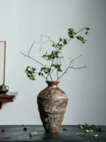 Jingdezhen Quiet Wind Zen Decorations Large and Coarse Pottery Pot Hand Arranging Retro Porcelain Vases - Image 2