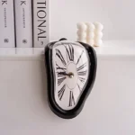Distorted Clocks Interior Wall Clock Wall Mount Funny Decorative Gift Distorted Wall Clock Creative Melting Clock for Desk Home - Image 2