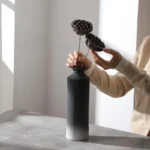 Ceramic Vase 27CM High Modern Decorative Vases Black And White Gradient Flower Vase For Home Interior Decoration - Image 2