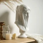 Veiled Lady Bust Greek Goddess Statue Classic Roman Mythology Gifts Maiden Sculpture Home Living Room Desk Bookshelf Decorations - Image 3