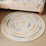 Cream Style Carpets for Living Room Thick Anti-slip Bedside Floor Mat Cute Round Bedroom Decor Plush Carpet Home Fluffy Soft Rug - Image 4