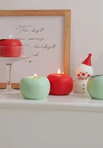 Cute Fruit Shaped Scented Candles - honey peach, Apple & Strawberry Fragrance, Natural Soy Wax for Home Decor, Gift, Relaxation​ - Image 6