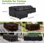 Terrace Patio Furniture Cover Waterproof 210d Furniture Cover, Suitable For Outdoor Sofa Set - Image 4