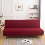Solid Color Armless Sofa Bed Cover Elastic Cheap Couch Covers for Living Room Washable Removable Slipcovers Folding Settee Case - Image 6
