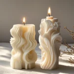 Wave Spiral Cylindrical Candle Silicone Mold Handmade Soap Epoxy Resin Column Gypsum Home Aromatherapy Craft Supplies - Image 2