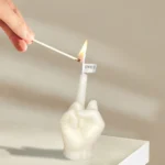 Funny Middle Finger Scented Candle Creative Candle Soy Wax Long Lasting Candle Aromatherapy Hand Gesture Candle for Home - Image 6