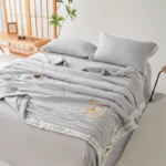 New 100% Cotton Filling Spring Summer Quilt Soft Skin-friendly Quilted Comforter Fashion Single Double Bed Blanket Grade A Duvet - Image 2