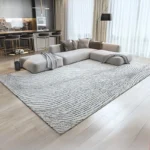 Modern Style Rugs for Bedroom Minimalist Living Room Decoration Line Carpet Thick Plush Lounge Floor Mat Fluffy Soft Bedside Rug