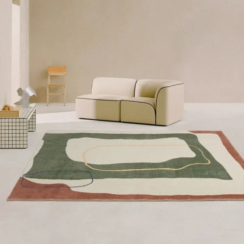 Luxurious Plush Area Rug - Soft, Washable, Modern Design for Home