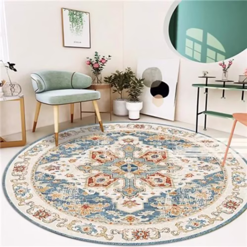 Elegant Moroccan-Inspired Round Area Rug for Cozy Spaces
