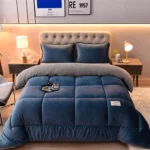 Double-sided Velvet Quilt Very Warm Winter Duvet Lamb Cashmere Wool Quilt Thicken Blanket Comforters Core for Double Bed Плед 이불 - Image 5