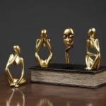 Nordic Living Room Decoration Sand Color The Thinker Abstract Sculpture Yoga Pose Figurine Home Desk Ornament - Image 5