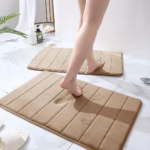 3Pc Sets Bath Mats Non Slip Memory Foam Bathroom Soft Rugs Water Absorption Dry Fast Bath Mat Machine Washable For Home Floor - Image 4