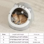 Cozy Cotton Cat Cave: Warm Pet Bed for Cats & Small Dogs - Image 6