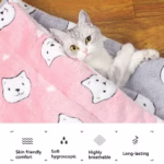 Thicken Cat Mat Breathable Flannel Cat Sleeping Mat Soft Dog Cushion for Small Dog Winter Warm Cat Blanket - Image 3
