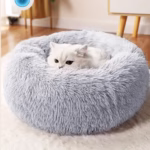 Super Cat Bed Warm Sleeping Cat Nest Soft Long Plush Best Pet Dog Bed for Dogs Basket Cushion Cat Bed Cat Mat Animals Sleeping - Image 2