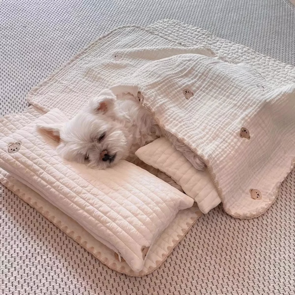 3Pcs /Set Dog Bed Set with Pillow Mattress Comforter Removable Washable Cat Nest Soft Comfortable Pet Supplies Dog Accessories - Image 3