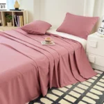 Oasin 3-Piece organic cotton flat bed sheet set 230x250 bedroom 2 seater bed linens summer luxury double bed queen king size - Image 4
