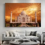 India Taj Mahal Pictures Canvas Painting Ancient Building Great Human Civilization Wall Art Landscape Posters for Living Room